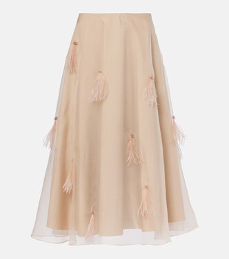 Sheer Volumes silk organza midi skirt | Dorothee Schumacher