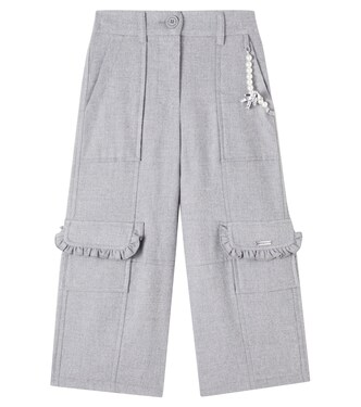Embellished cotton-blend fleece pants | Monnalisa