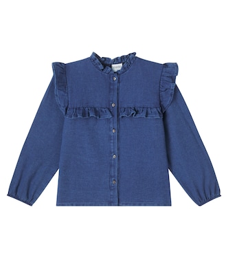 Nicole cotton denim blouse | Cozmo