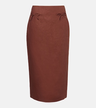 Sabine linen pencil skirt | Posse