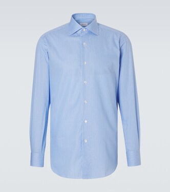 Striped cotton poplin shirt | Brioni