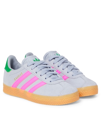 Gazelle leather-trimmed suede sneakers | Adidas Originals Kids