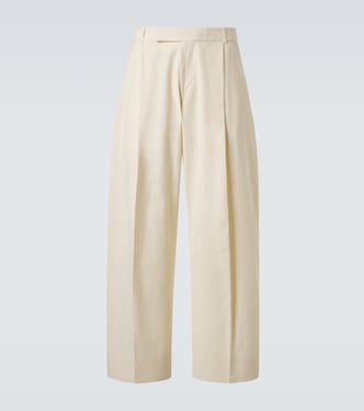 Pull cotton and linen wide-leg pants | Studio Nicholson