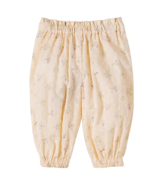 Baby Olly floral cotton pants | Wheat