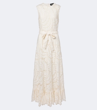 Belted giupure lace cotton maxi dress | Etro