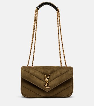 Loulou Small suede shoulder bag | Saint Laurent