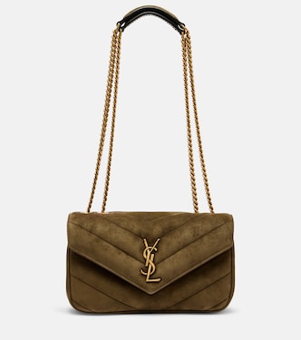 Schultertasche Loulou Small aus Veloursleder | Saint Laurent