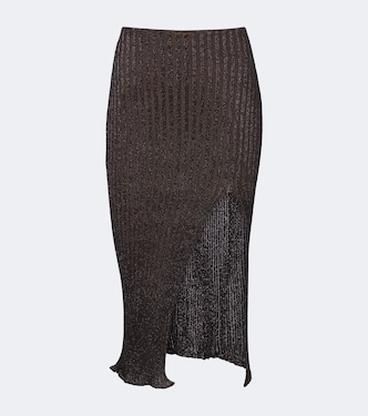Striped lamé midi skirt | Missoni