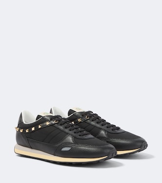 Stud Up leather-trimmed sneakers | Valentino Garavani