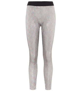Bodyline metallic knit leggings | Rabanne