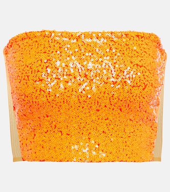 Cropped-Top mit Pailletten | Norma Kamali