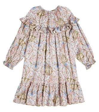 Floral ruffle-trimmed dress | Il Gufo