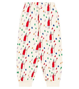 Printed cotton jersey sweatpants | Jellymallow