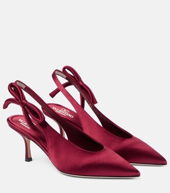 Nite-Out 70 satin slingback pumps | Valentino Garavani