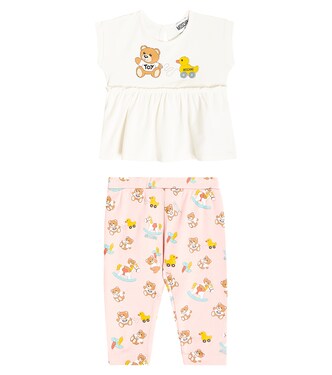 Baby printed jersey T-shirt and leggings set | Moschino Kids