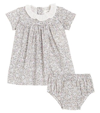 Baby cotton dress and bloomers set | Il Gufo