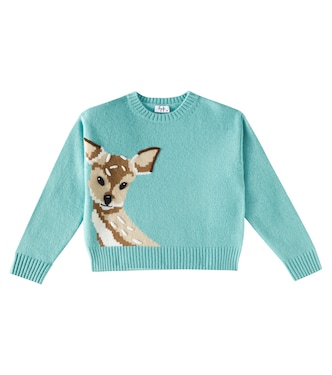 Intarsia virgin wool sweater | Il Gufo