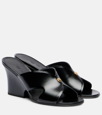 Wedge-Pantoletten Vera 80 aus Leder | Loro Piana