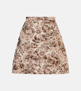 Après L'Hiver Matelassé floral miniskirt | Valentino