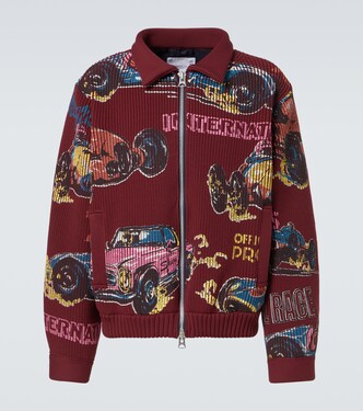 Car Race zip-up sweater | Sacai