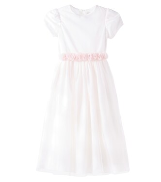 Bow-detail tulle dress | Il Gufo