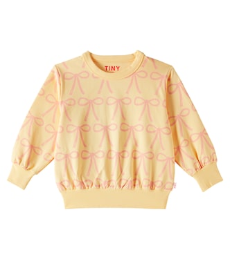 Bows cotton-blend jersey sweatshirt | Tinycottons