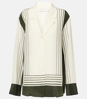 Leilana striped silk crêpe de chine shirt | SIR