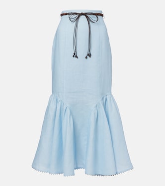 Midirock Rhiannon aus Leinen | Zimmermann