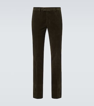 Cotton corduroy straight pants | Rubinacci