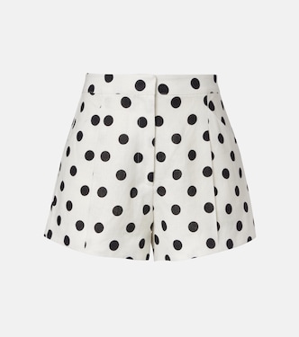 Rosalie polka-dot linen shorts | Posse