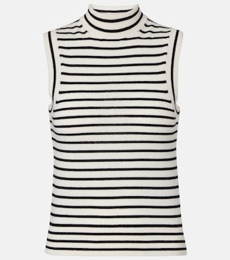 Top de cuello alto Masha de cachemir a rayas | Nili Lotan