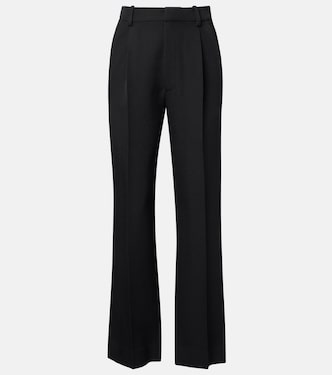 Pantalon droit à taille haute en laine vierge | Victoria Beckham