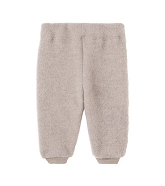 Baby Kinnie wool fleece sweatpants | Wheat