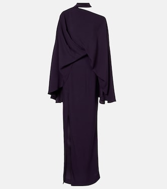 Brooks scarf-detail crêpe cady gown | Taller Marmo