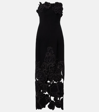 Rayna floral-appliqué midi dress | Leo Lin