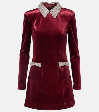 Edwiena embellished velvet minidress | Rebecca Vallance