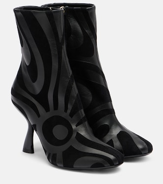 Marmo suede and leather ankle boots | Pucci