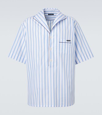 Striped cotton and silk poplin shirt | Dolce&Gabbana