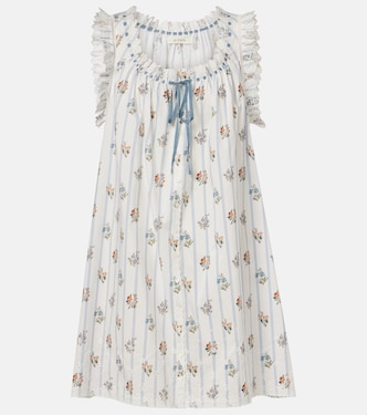 Nessie floral striped cotton shirt dress | Dôen