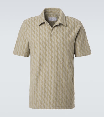 Faustino jacquard terry polo shirt | Frescobol Carioca