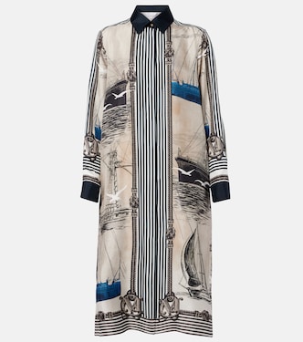 Robe chemise en soie à imprimé | Max Mara