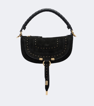 Verzierte Schultertasche Marcie Small aus Veloursleder | Chloé