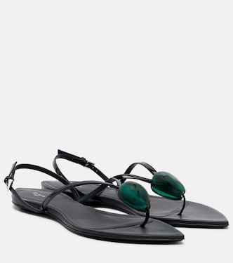 Invisible embellished leather sandals | Alaïa