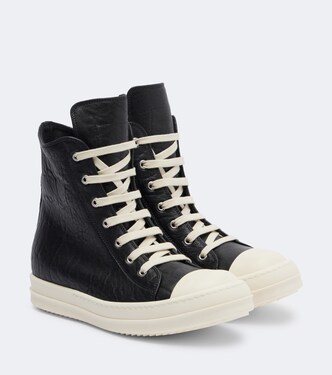 Leather high-top sneakers | Rick Owens