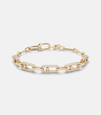 Move Link 18kt gold bracelet with diamonds | Messika