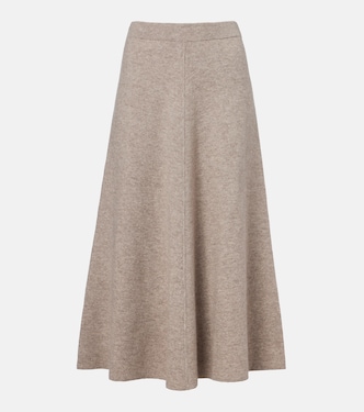 Wool and cashmere midi skirt | Jardin des Orangers