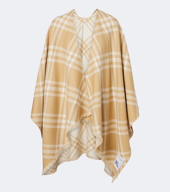 Burberry Check wool, silk, and cashmere cape | Burberry