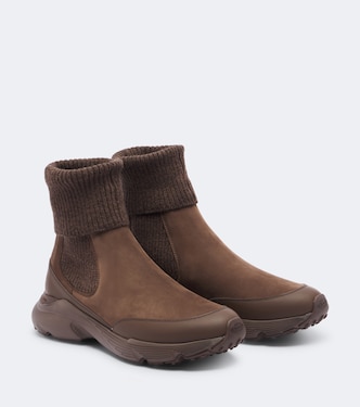 Stivaletti in pelle con maglia | Tod's