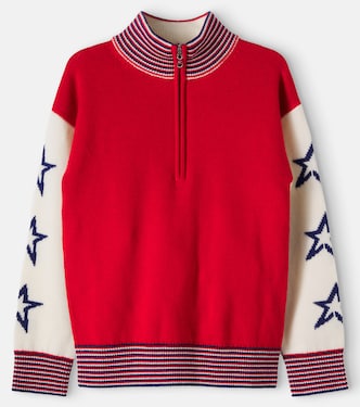 Pull en laine intarsia à col zippé | Perfect Moment Kids