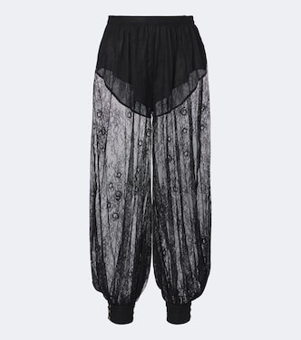 Kendall sheer lace balloon pants | Bananhot